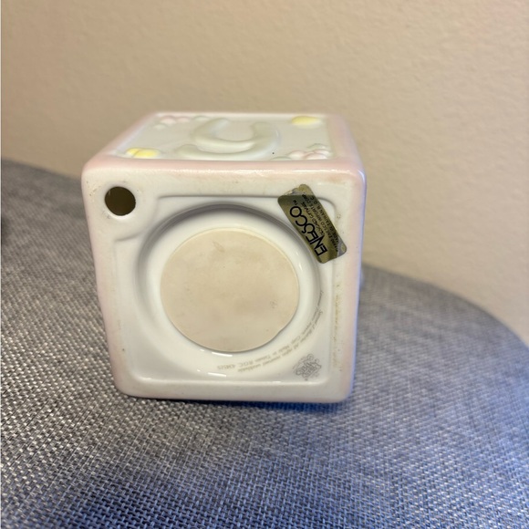 Enesco Cream and Pink Teddy Bear Ceramic Figurine - Picture 4 of 6